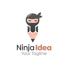 Ninja Idea Logo Design Template. Good for Business, Agency, Community and Organization © Grapixy