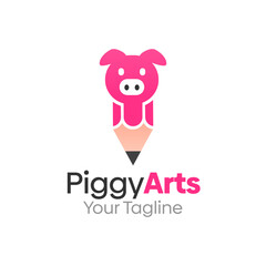 Piggy Idea Logo Design Template. Good for Business, Agency, Community and Organization