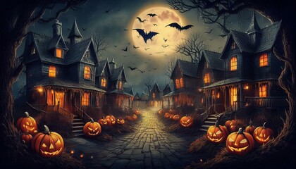 halloween background with pumpkin