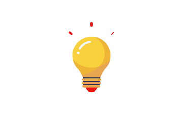 A glowing light bulb representing innovation and bright ideas, isolated on a white background
