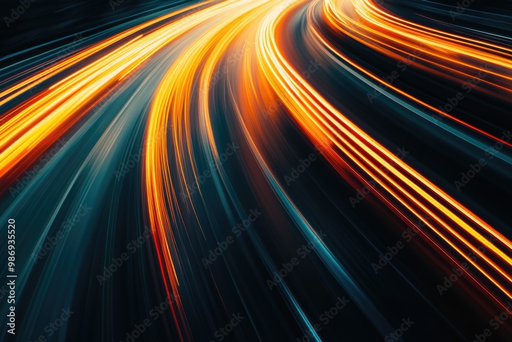 Canvas Prints Highway at Night