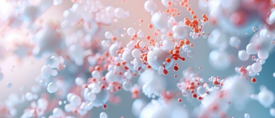 Enzyme Dynamics in Leukemia Treatment, an intricate depiction of molecular interactions showcasing enzyme activity targeting leukemia cells in a vibrant, scientific illustration.