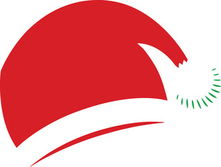 Christmas Santa Hat Silhouette Vector Style Illustration Art Design