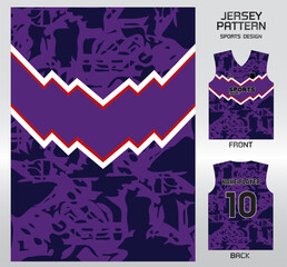 Pattern vector sports shirt background image.purple glass lightning pattern design, illustration, textile background for sports t-shirt, football jersey shirt