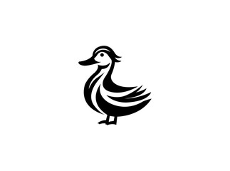 duck logo vector illustration. duck head logo template
