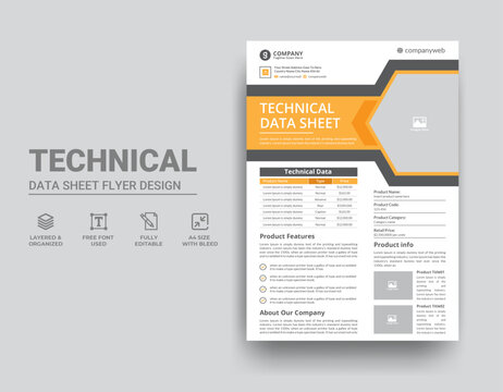 Technical Data Sheet Template Design