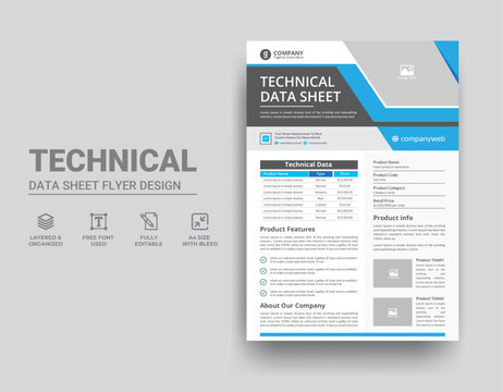 Technical Data Sheet Template Design