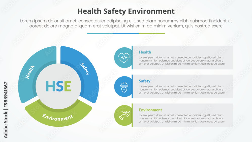 Aufkleber hse infographic concept for slide presentation with big pie chart shape and round rectangle box with