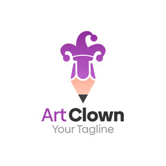 Art Clown Logo Design Template. Good for Business, Agency, Community and Organization