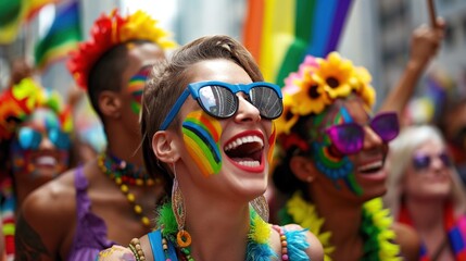 Brazilian Independence Day parade with colorful floats, vibrant costumes, and joyful crowds, sense of national pride and cultural celebration, flags waving in the sunlight