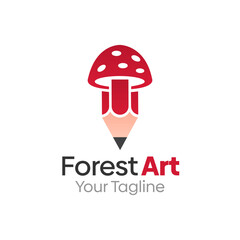 Forest Art Logo Design Template. Good for Business, Agency, Community and Organization