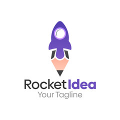 Rocket Idea Logo Design Template. Good for Business, Agency, Community and Organization
