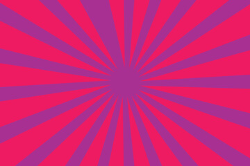 Pop art red comic background with sun burst and dot halftone. Cartoon retro pattern strips. Vintage backdrop for comic superhero text, speech bubble, message.