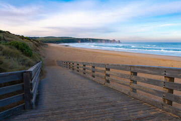 Boardwalk to the sea, Cape Woolamai, Phillip Island, Victoria, Australia