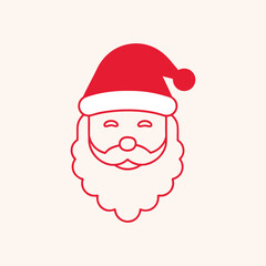 Logo Santa Christmas Hat Santa Claus hat vector illustration Merry Christmas Logo Santa Logo