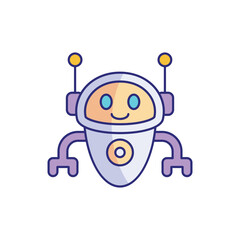 Projector Robot vector icon