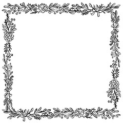 ボタニカルなフレーム　1色