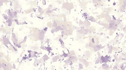 Fototapeta premium Abstract background with white, purple, and beige splatter paint in a chaotic, random pattern.