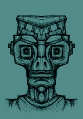 Alien creature, sketch - digital painting © neurostructure