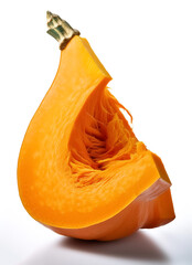 Piece pumpkin isolated on white background