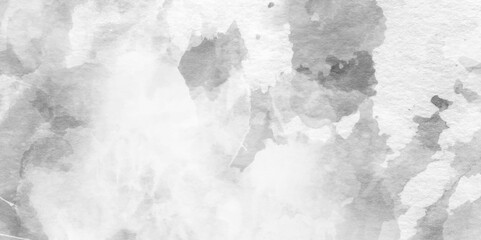 Watercolor grey abstract painted splashed background, abstract art from ink and Alcohol ink colors soft paper texture background, black and white grunge texture with watercolor stains.