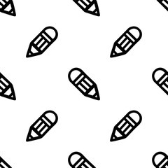 Cartoon Pencil seamless patterns, Vector.