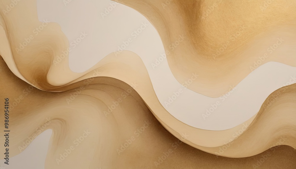 Aufkleber a gold and white swirl pattern with a gold and white background