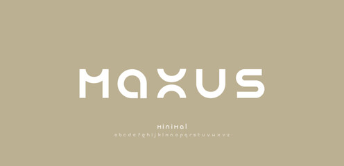 Minimal modern logo alphabet fonts. Typography minimalist urban sana serif digital fashion future creative logos fonts. vector illustration