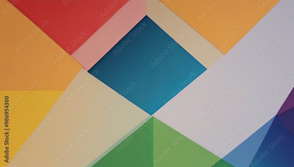 Poster a colorful background with a white square in the middle