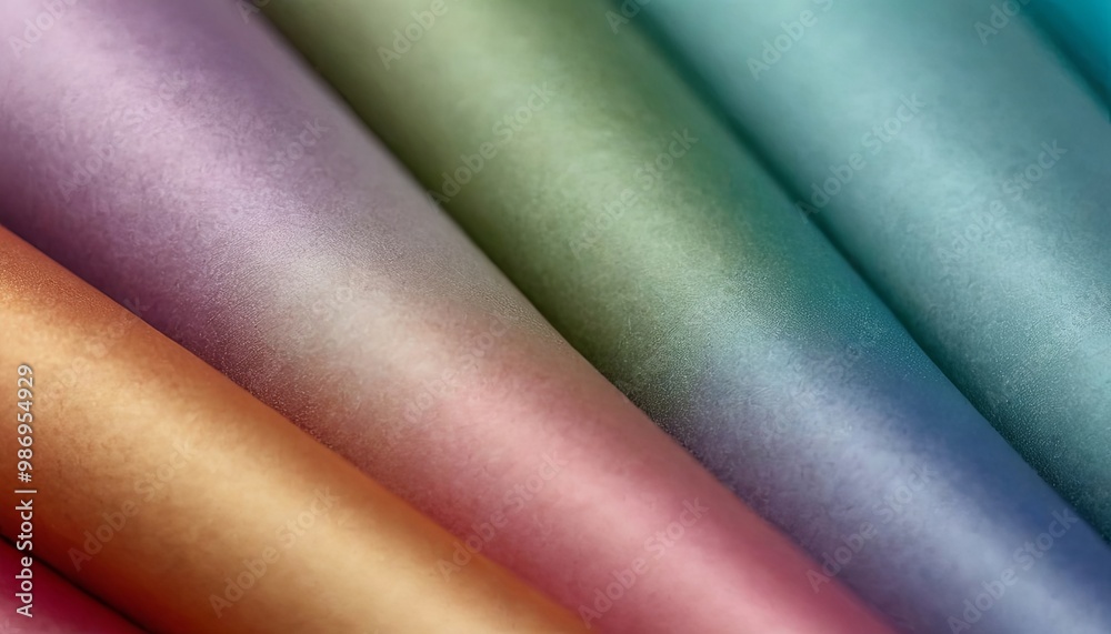 Aufkleber A row of colorful fabric with a rainbow pattern