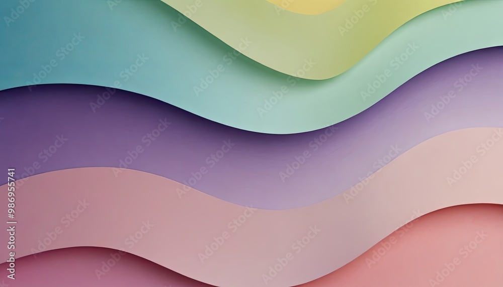 Poster a colorful, multi-colored wave pattern