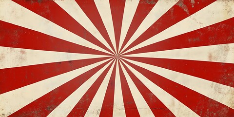 Fototapeta premium sunburst red and cream grunge background with rays. 