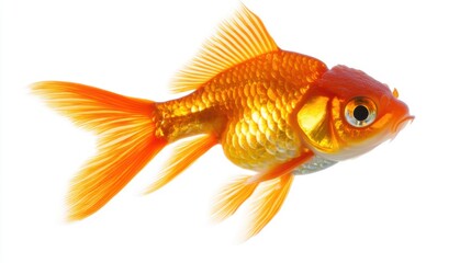 Fototapeta premium Goldfish isolated on the white background. Gold fish. Goldfish