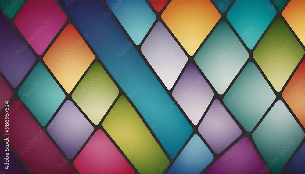 Poster A colorful background with squares of different colors