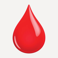 Obraz premium Red glossy drop shape