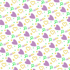 seamless pattern with love and stars