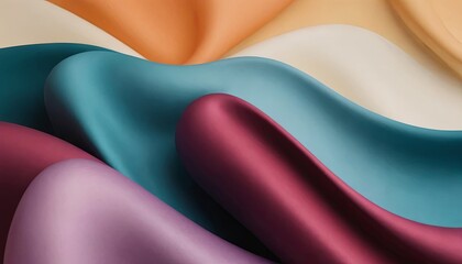 A colorful piece of fabric with a purple stripe