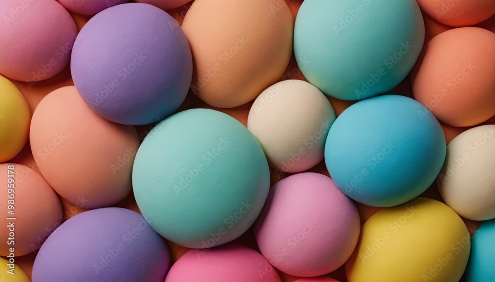 Aufkleber a bunch of colorful eggs are piled on top of each other
