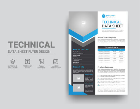 Technical Data Sheet Template Design