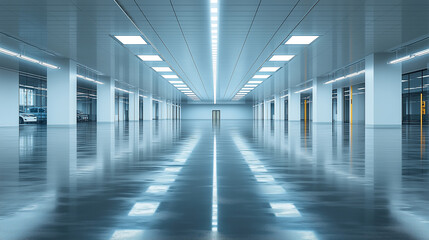 
Interior of empty car showrooms