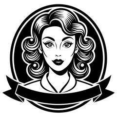 Beauty Parlour Shop Logo and Cover Photo Line Art Vector Illustration