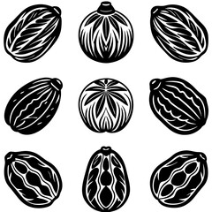 Dates Line Art Vector Illustration