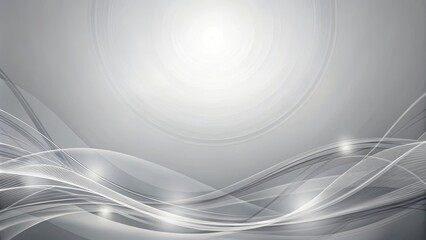 Obraz premium Abstract gray background with soft shapes and lines creating copy space
