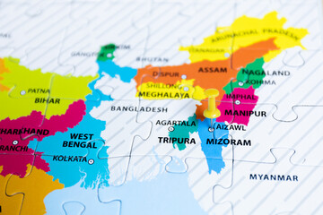 Obraz premium Political map of India