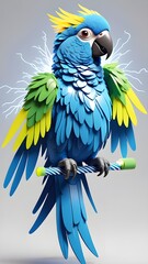 Obraz premium blue and yellow macaw