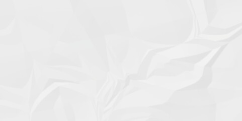 White crumple paper texture handmade macro background. crumple white paper texture abstract shape pattern with copy space Tileble wrinkled.