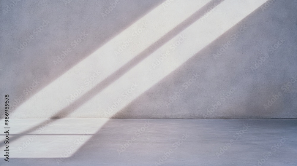 Poster Minimalistic Graph of Sunlit Gray Stone Surface — Monochromatic Tranquil Lighting and Smooth Texture in Stock
