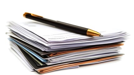 Stack of Client Contracts Ready for Business Review and Management