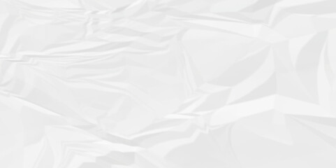 White crumple paper texture handmade macro background. crumple white paper texture abstract shape pattern with copy space Tileble wrinkled.