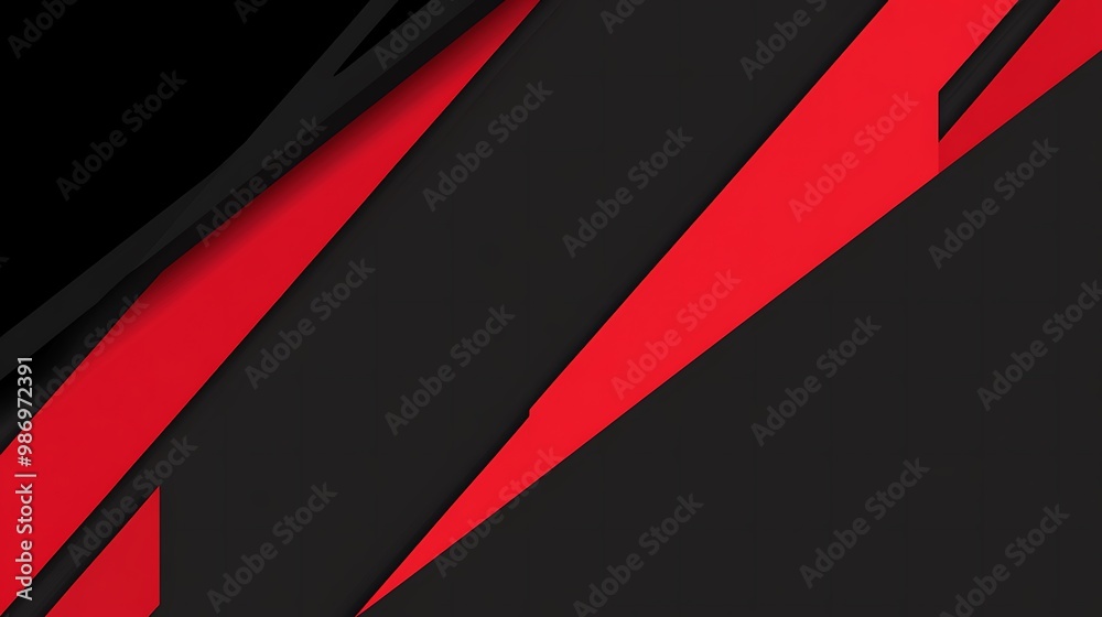 Aufkleber abstract geometric background with diagonal red and black lines.